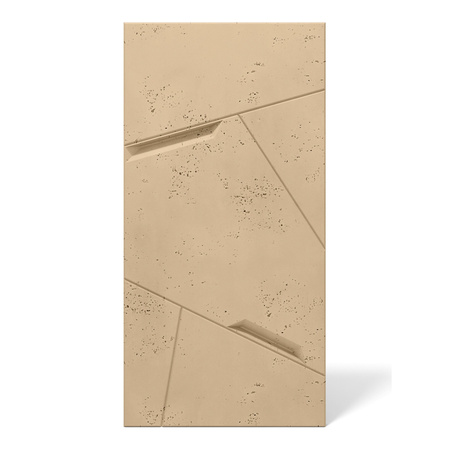 Płyta betonowa na ścianę 3D PB18B 1200x600x38, miodowy CL03; wzór B, beton architektoniczny