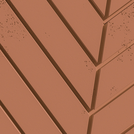 Płyta betonowa na ścianę 3D PB44 1188x600x25, terakota CL01, beton architektoniczny