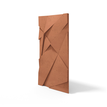 Płyta betonowa na ścianę 3D PB05A 1200x600x48, terakota CL01, wzór A, beton architektoniczny