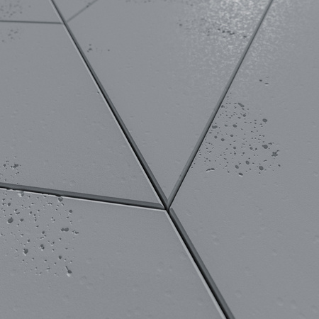 Płyta betonowa na ścianę 3D PB35 455x120x20, antracytowy B08, lewy, beton architektoniczny