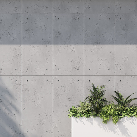 Płyta betonowa na ścianę 3D PB30 1200x600x20, szary S96, beton architektoniczny