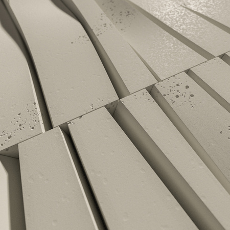 Płyta betonowa na ścianę 3D PB03 1000x500x32, kość słoniowa KS, beton architektoniczny