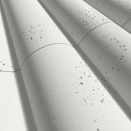 Płyta betonowa na ścianę 3D PB61 1350x500x37, zgaszona biel B0, beton architektoniczny