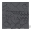 Płyta betonowa na ścianę 3D PB12 600x600x40, czarny B15, beton architektoniczny