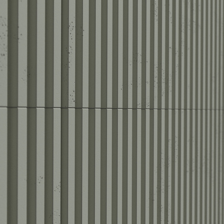 Płyta betonowa na ścianę 3D PB38 1350x480x30, zgaszona zieleń CL09, beton architektoniczny