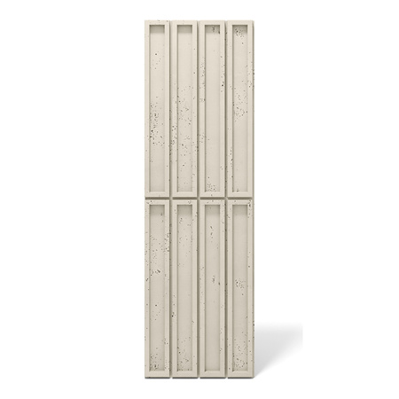 Płyta betonowa na ścianę 3D PB66A 1350x430x22, kość słoniowa KS; wzór A, beton architektoniczny