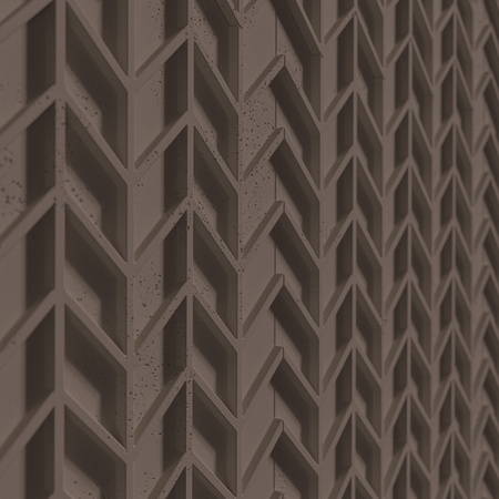 Płyta betonowa na ścianę 3D PB49 935x600x25, czekoladowy CL02, beton architektoniczny
