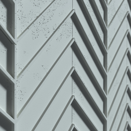 Płyta betonowa na ścianę 3D PB45 1188x600x25, jasny błękit CL06, beton architektoniczny