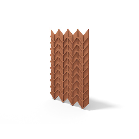 Płyta betonowa na ścianę 3D PB49 935x600x25, terakota CL01, beton architektoniczny