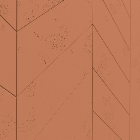 Płyta betonowa na ścianę 3D PB35 455x120x20, terakota CL01, lewy, beton architektoniczny