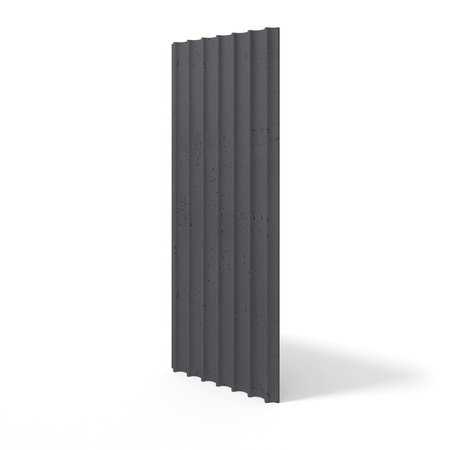 Płyta betonowa na ścianę 3D PB60 1350x520x35, czarny B15, beton architektoniczny