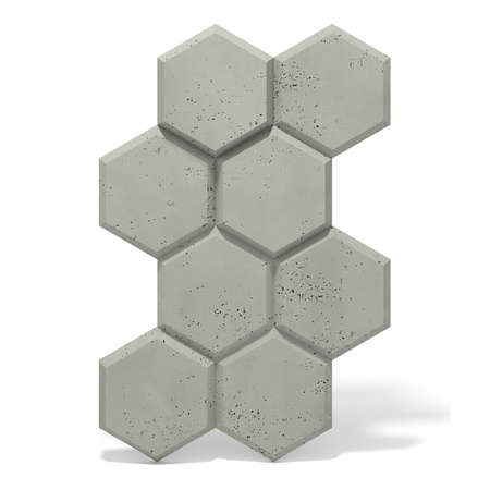 Płyta betonowa na ścianę 3D PB01 975x650x35, zgaszona zieleń CL09, beton architektoniczny