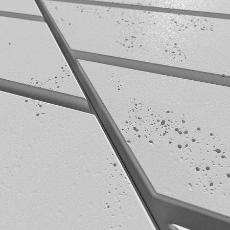 Płyta betonowa na ścianę 3D PB43 1210x500x25, jasnoszary S50, beton architektoniczny