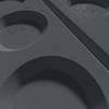 Płyta betonowa na ścianę 3D PB28 1200x600x30, czarny B15, beton architektoniczny