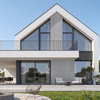 Płyta betonowa na ścianę 3D PB38 1350x480x30, szary S96, beton architektoniczny