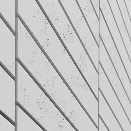 Płyta betonowa na ścianę 3D PB43 1210x500x25, jasnoszary S50, beton architektoniczny