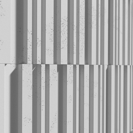 Płyta betonowa na ścianę 3D PB42 1350x600x30, jasnoszary S50, beton architektoniczny