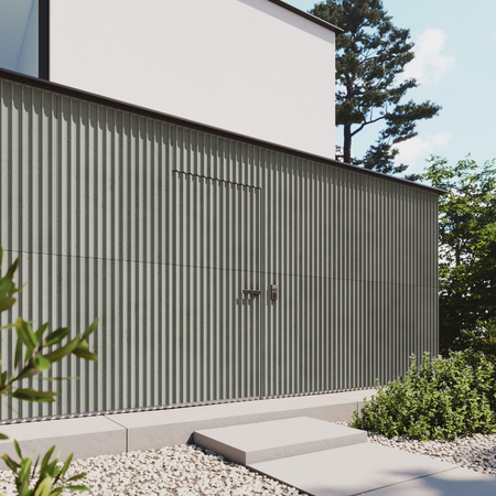 Płyta betonowa na ścianę 3D PB59 1350x500x35, zgaszona zieleń CL09, beton architektoniczny