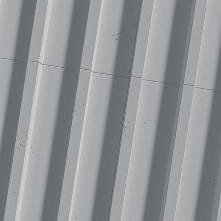 Płyta betonowa na ścianę 3D PB40 1350x510x30, szary S96, beton architektoniczny