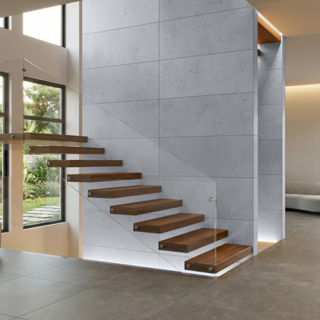 Płyta betonowa na ścianę 2D PA13 1500x600x20, antracytowy B08, beton architektoniczny