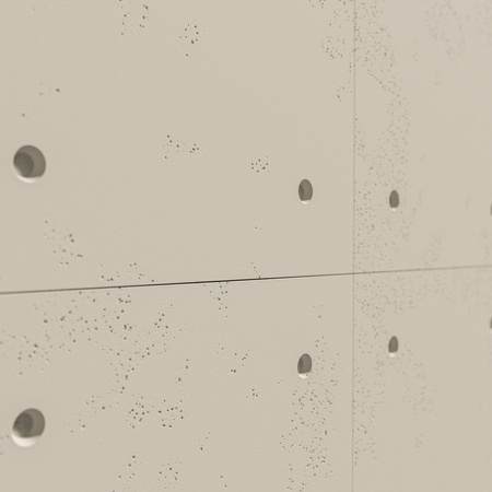 Płyta betonowa na ścianę 3D PB30 1200x600x20, kość słoniowa KS, beton architektoniczny