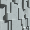 Płyta betonowa na ścianę 3D PB11 1200x600x40, jasny błękit CL06; wzór A, beton architektoniczny