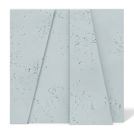 Płyta betonowa na ścianę 3D PB10 600x600x40, jasny błękit CL06, beton architektoniczny