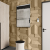 Płyta betonowa na ścianę 3D PB26A 600x600x45, miodowy CL03; wzór A, beton architektoniczny