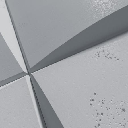 Płyta betonowa na ścianę 3D PB20 600x600x40, szary S96, beton architektoniczny
