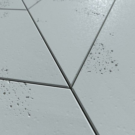 Płyta betonowa na ścianę 3D PB35P 455x120x20, jasny błękit CL06, prawy, beton architektoniczny