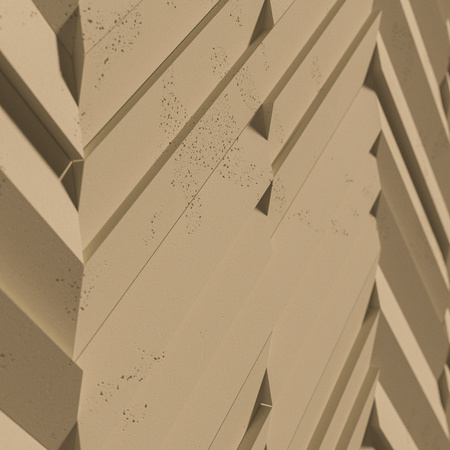 Płyta betonowa na ścianę 3D PB70A 1200x600x35, miodowy CL03; wzór A, beton architektoniczny
