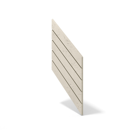 Płyta betonowa na ścianę 3D PB43 1210x500x25, kość słoniowa KS, beton architektoniczny