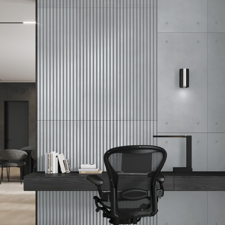 Płyta betonowa na ścianę 3D PB38 1350x480x30, szary S96, beton architektoniczny