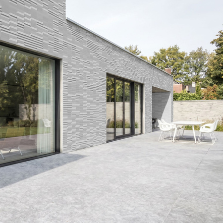 Płyta betonowa na ścianę 3D PB69 5x22,6x2, jasnoszary S50, beton architektoniczny