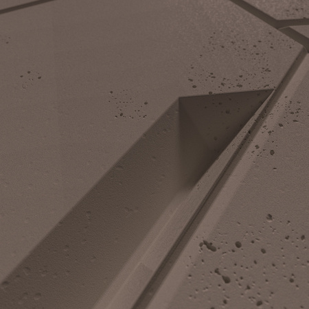 Płyta betonowa na ścianę 3D PB18B 1200x600x38, czekoladowy CL02; wzór B, beton architektoniczny