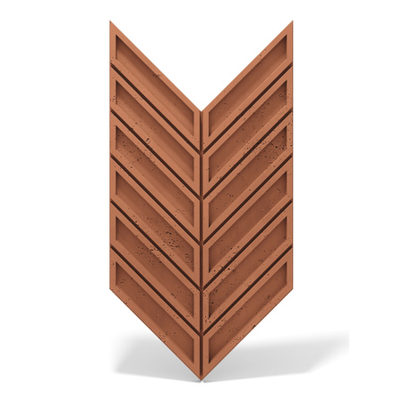 Płyta betonowa na ścianę 3D PB50 1156x600x20, terakota CL01, beton architektoniczny