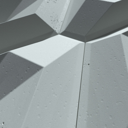 Płyta betonowa na ścianę 3D PB02 448x200x40, jasny błękit CL06, beton architektoniczny