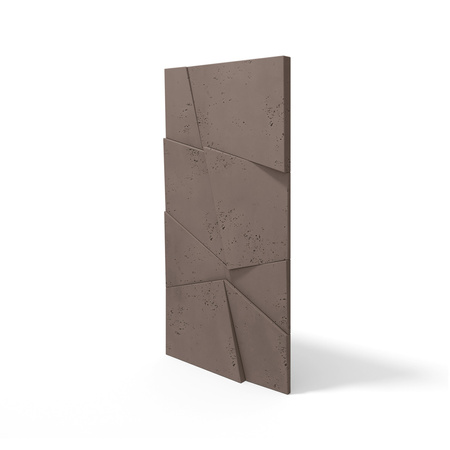 Płyta betonowa na ścianę 3D PB05B 1200x600x48, czekoladowy CL02, wzór B, beton architektoniczny