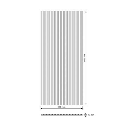 Płyta betonowa na ścianę 3D PB37 1350x600x12, szarobeżowy CL05, beton architektoniczny