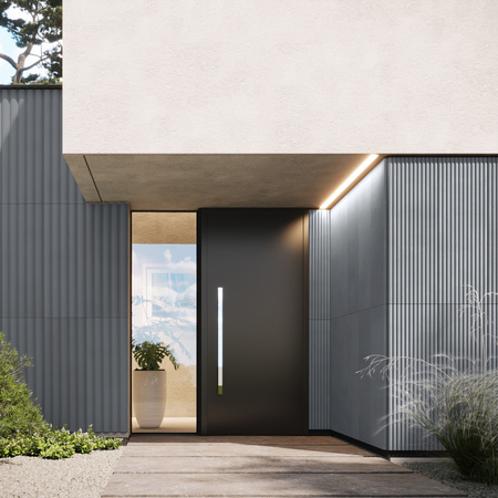 Płyta betonowa na ścianę 3D PB61 1350x500x37, antracytowy B08, beton architektoniczny