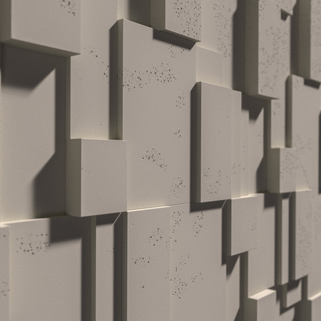 Płyta betonowa na ścianę 3D PB11 1200x600x40, kaszmirowy CL04; wzór A, beton architektoniczny