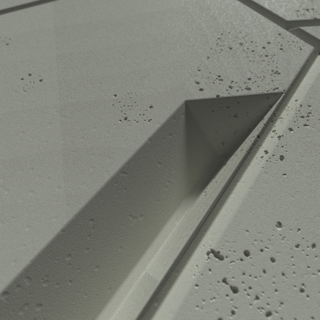 Płyta betonowa na ścianę 3D PB18 1200x600x38, zgaszona zieleń CL09, beton architektoniczny
