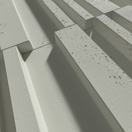 Płyta betonowa na ścianę 3D PB42 1350x600x30, pistacjowy CL08, beton architektoniczny