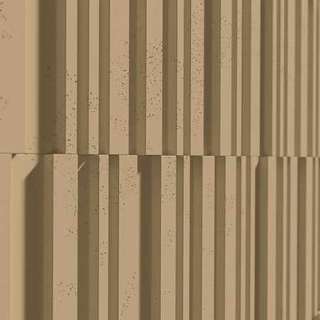 Płyta betonowa na ścianę 3D PB42 1350x600x30, miodowy CL03, beton architektoniczny