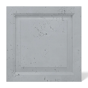 Płyta betonowa na ścianę 3D PB33B 600x600x30, szary S96; wzór B, beton architektoniczny