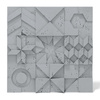 Płyta betonowa na ścianę 3D PB12 600x600x40, szary S96, beton architektoniczny