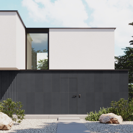 Płyta betonowa na ścianę 3D PB59 1350x500x35, czarny B15, beton architektoniczny
