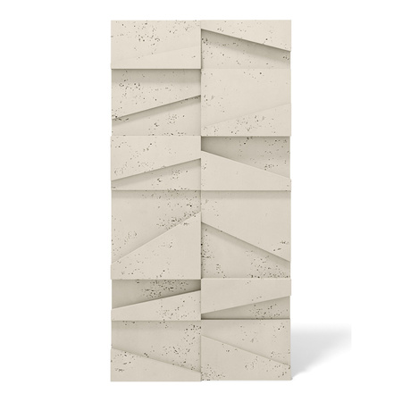 Płyta betonowa na ścianę 3D PB09 1200x600x45, kość słoniowa KS, beton architektoniczny