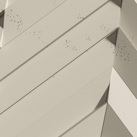 Płyta betonowa na ścianę 3D PB70A 1200x600x35, kość słoniowa KS; wzór A, beton architektoniczny