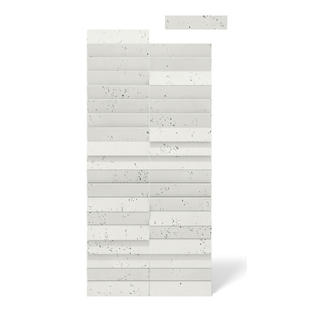Płyta betonowa na ścianę 3D PB69 5x22,6x2, zgaszona biel B0, beton architektoniczny